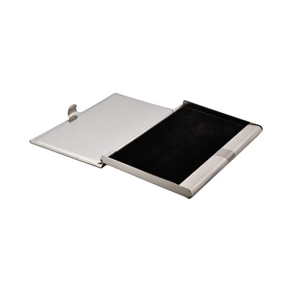 Card Case In Wave Pattern Brushed Stainless Steel