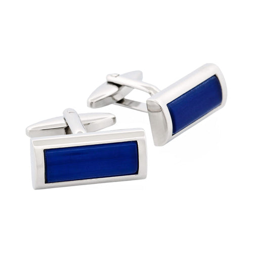 Cat's eye Cufflinks - Sapphire Blue