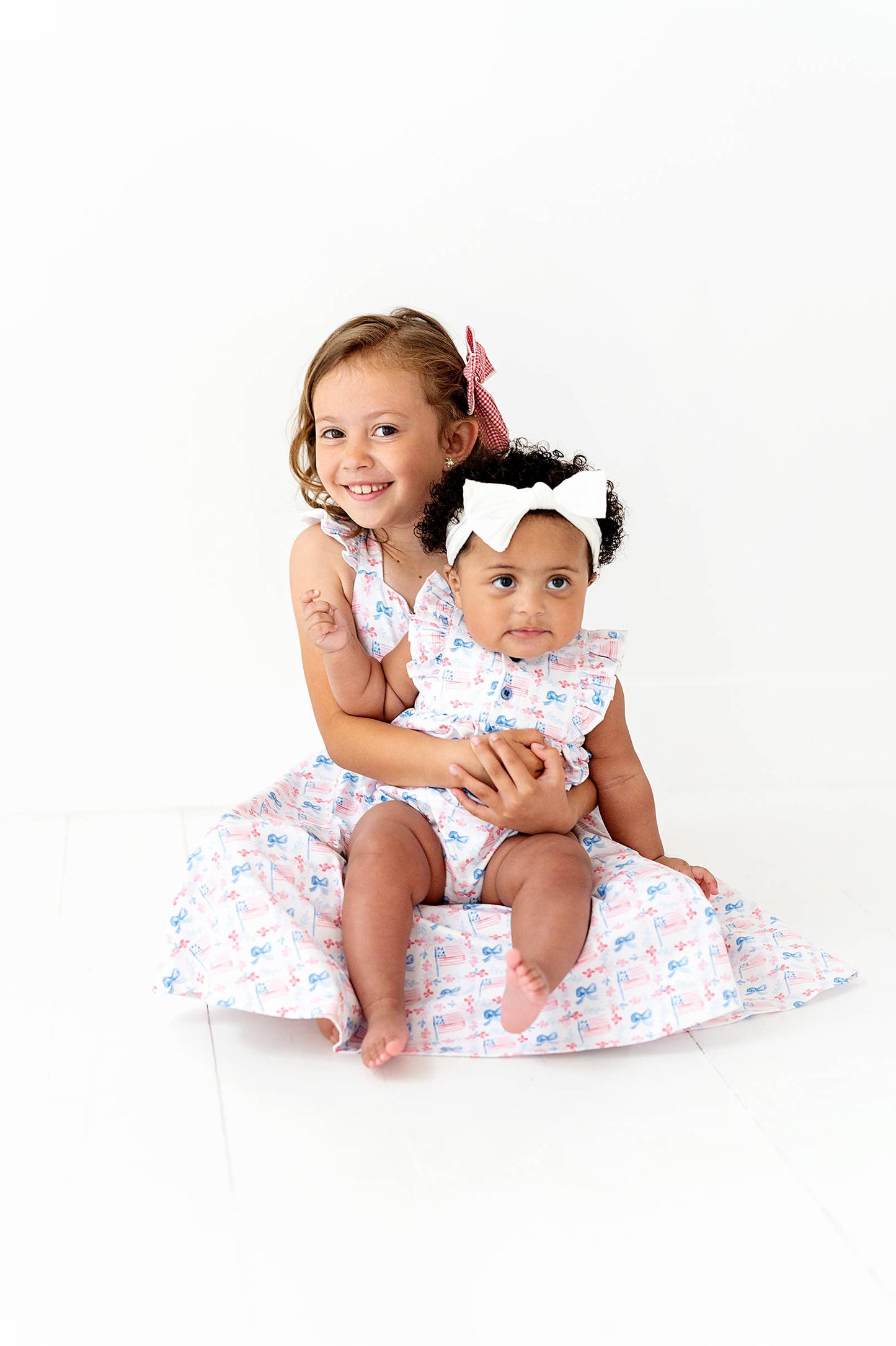 Betsy Romper in Patriotic Flags