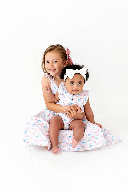 Betsy Romper in Patriotic Flags