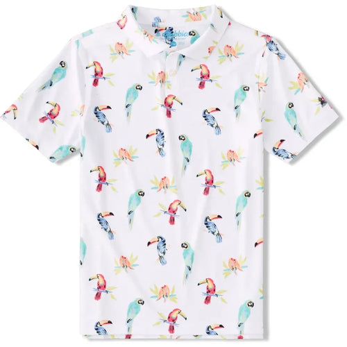Chubbies Kids' Dude Where's Macaw Polo