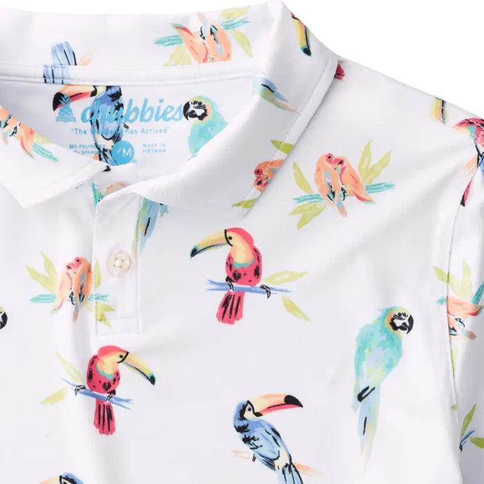 Chubbies Kids' Dude Where's Macaw Polo