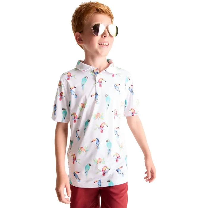 Chubbies Kids' Dude Where's Macaw Polo