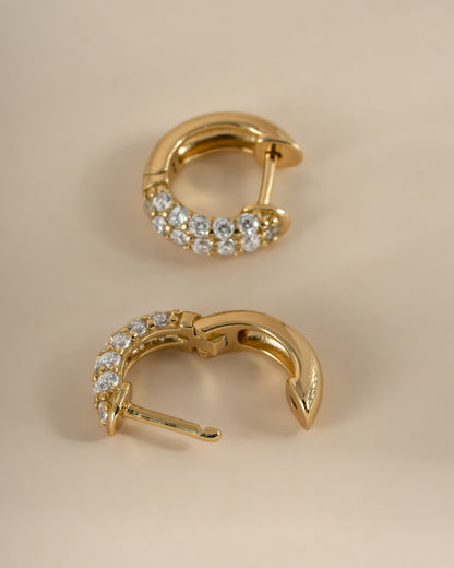 Chunky Pavé Huggies