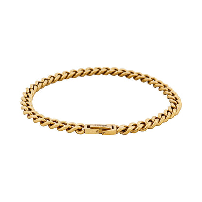 Classic Cuban Link Bracelet Ion Plated Gold (215 x 6mm)