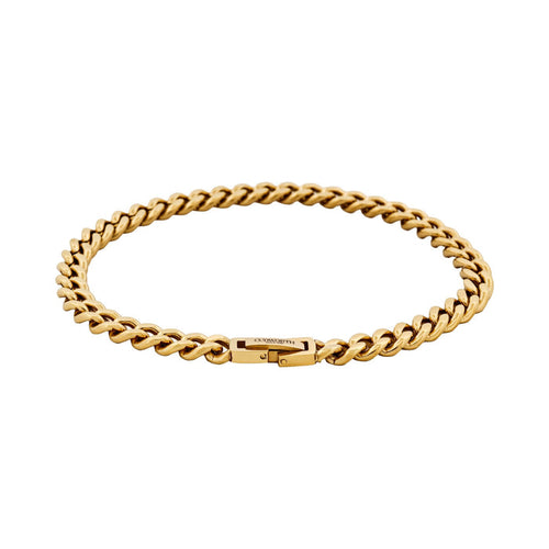 Classic Cuban Link Bracelet Ion Plated Gold (215 x 6mm)