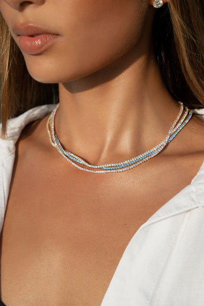 Aquamarine Tennis Necklace