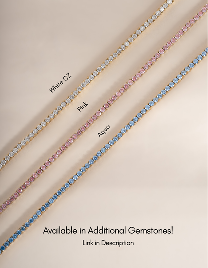 Aquamarine Tennis Necklace