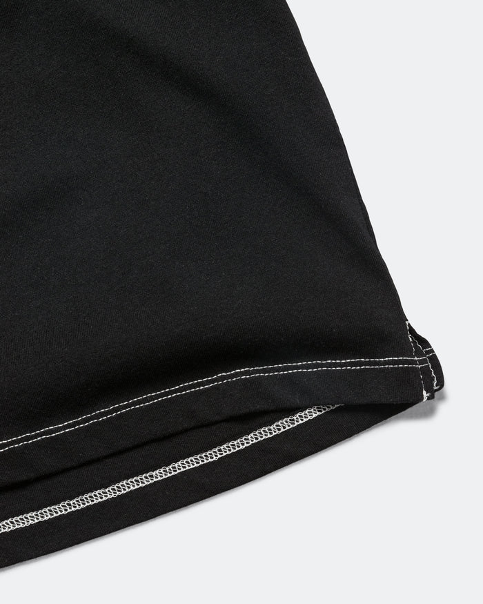 Cotton Crop Tank Top  - Black