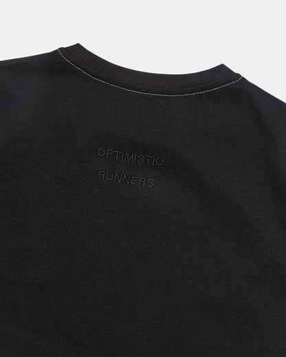 Cotton Crop Tank Top  - Black