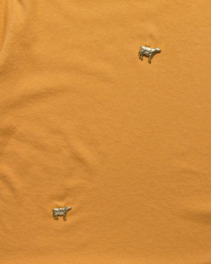 Cow Ringer Tee - Yellow