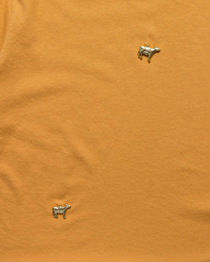 Cow Ringer Tee - Yellow