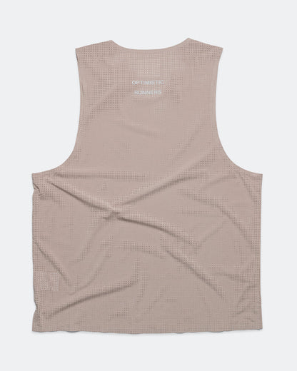 Crop Mesh Singlet - Camel