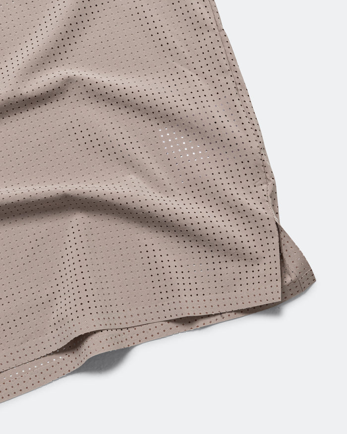 Crop Mesh Singlet - Camel