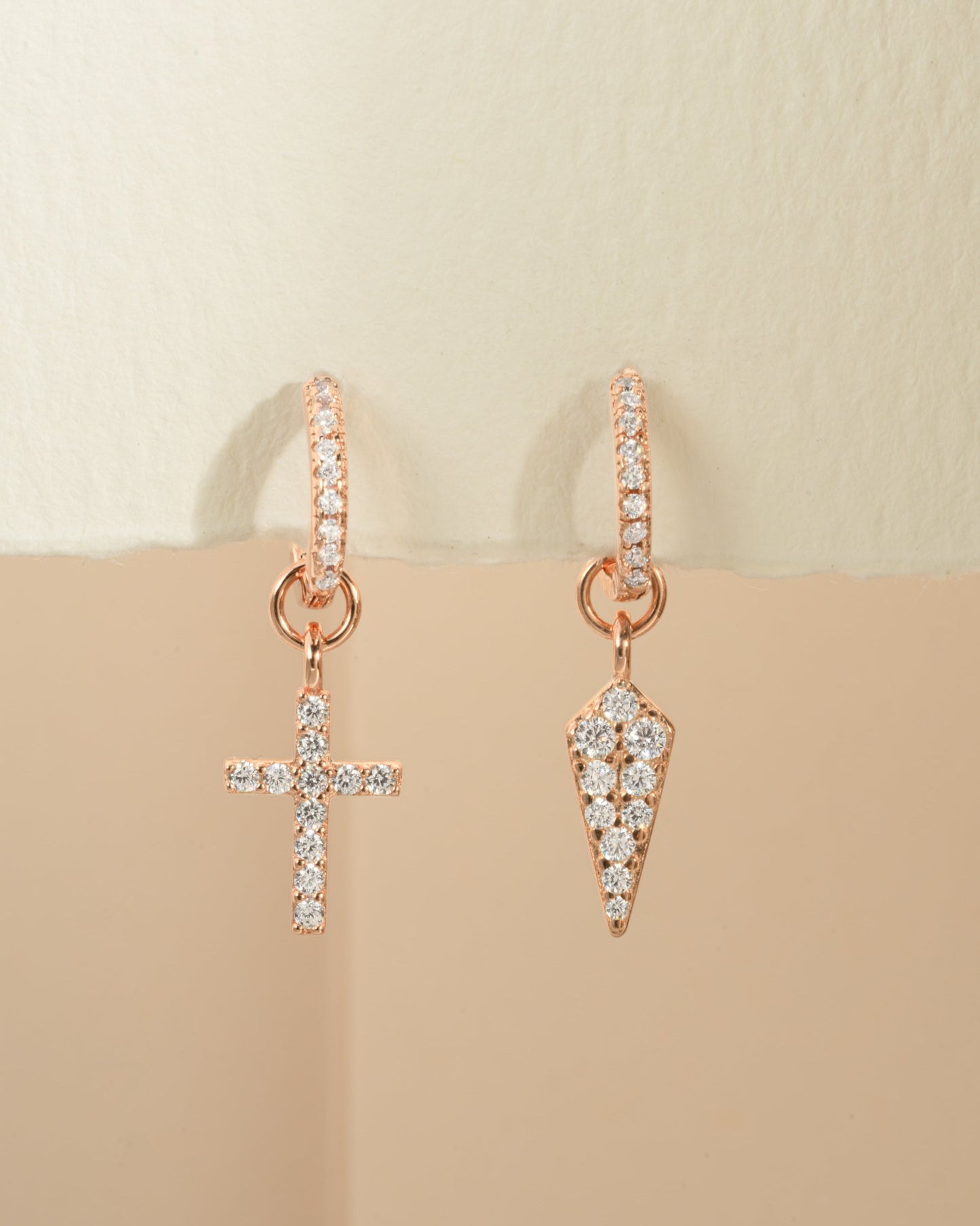 Cross/Dagger Charm Huggies