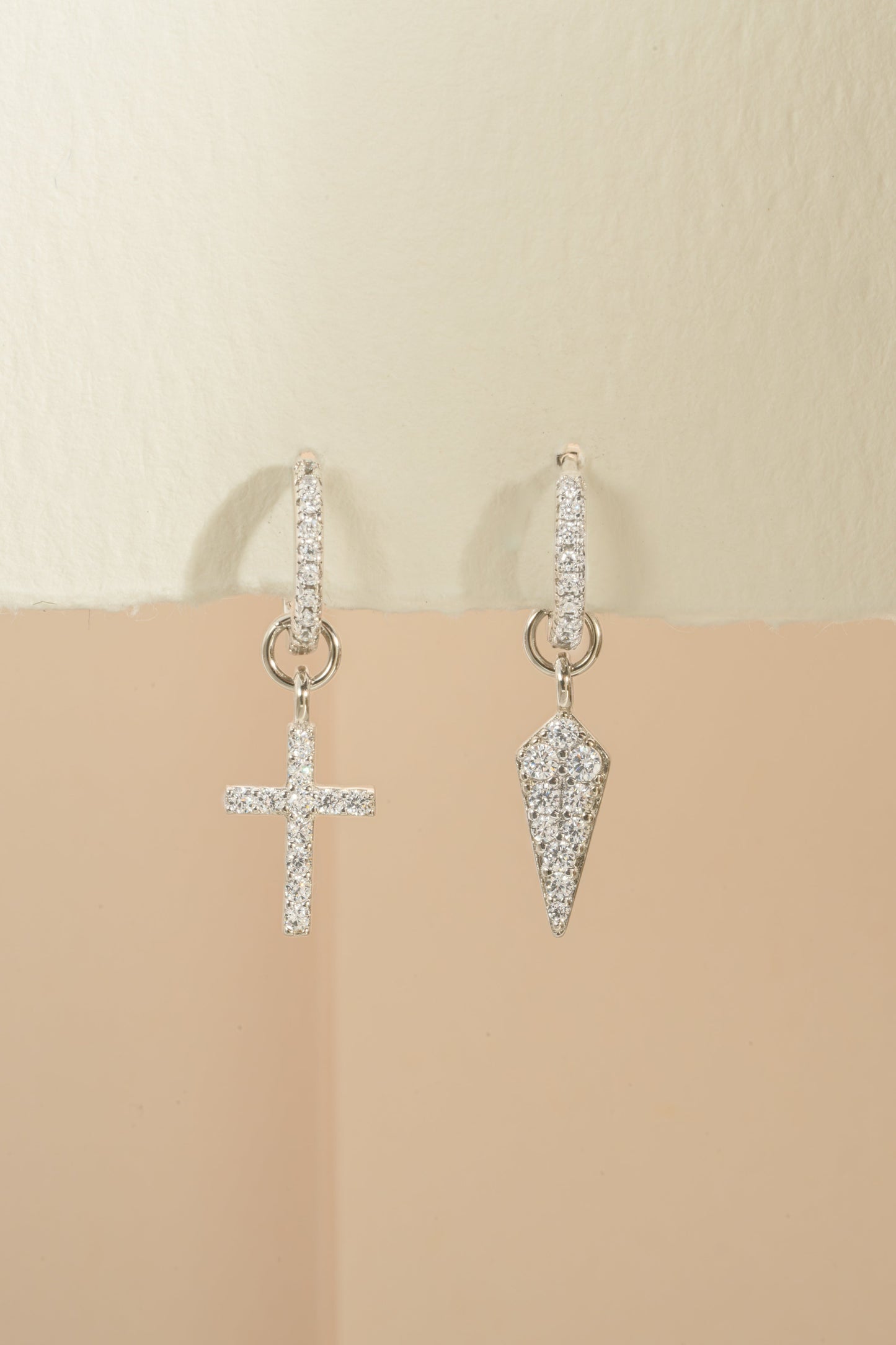 Cross/Dagger Charm Huggies