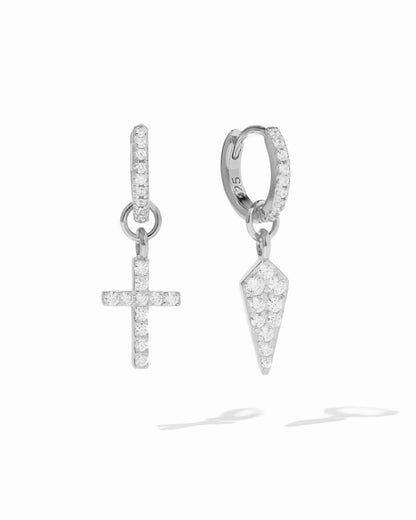 Cross/Dagger Charm Huggies