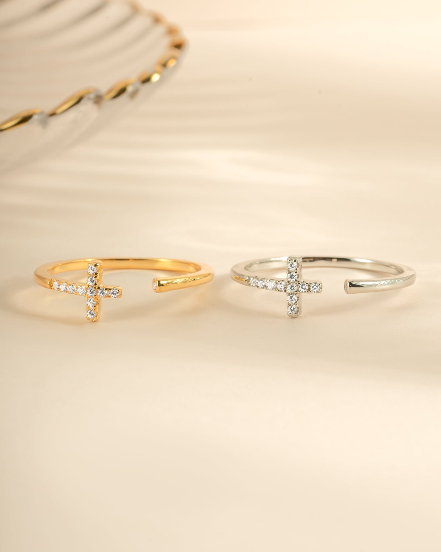 Cross Open Cuff Ring