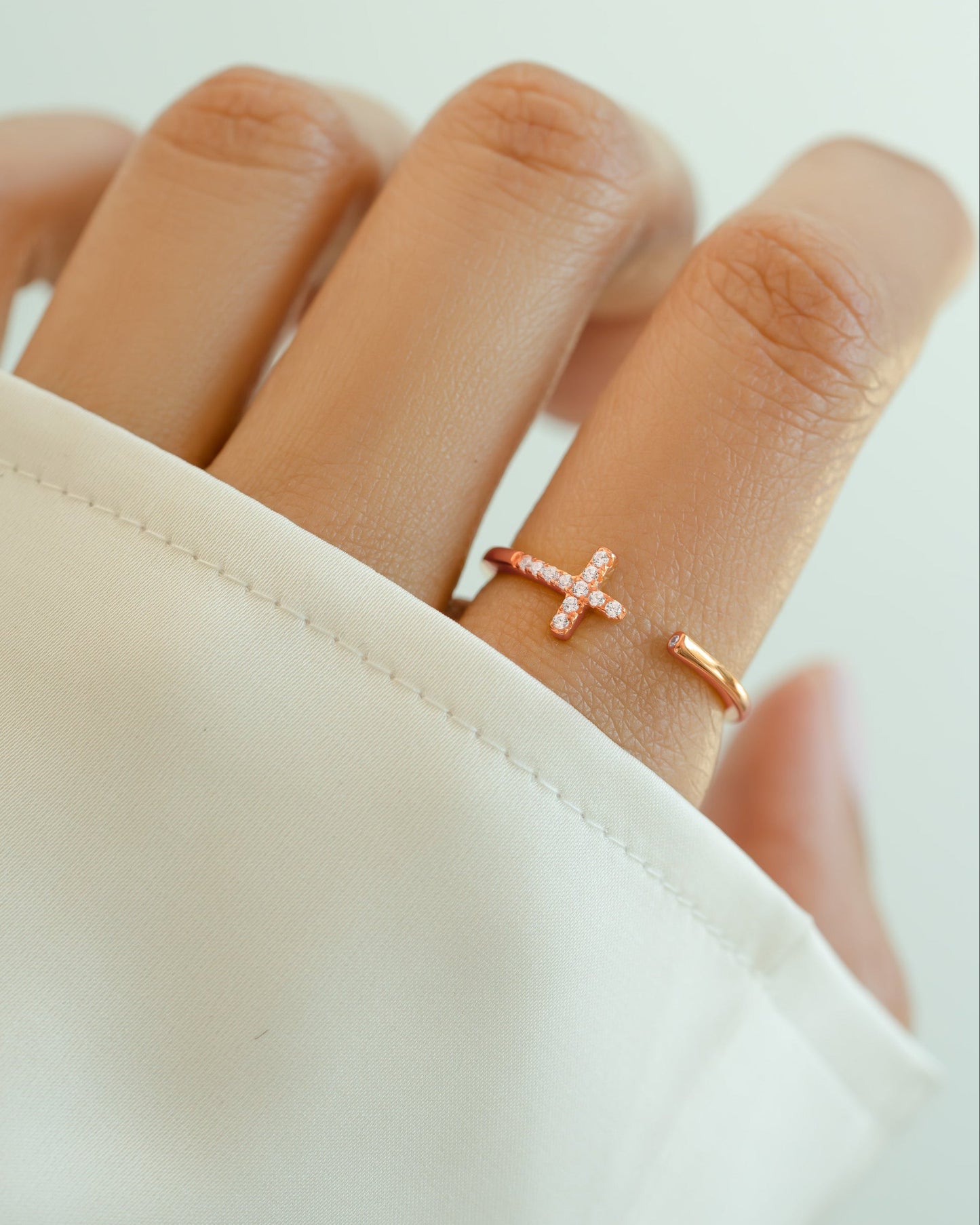 Cross Open Cuff Ring