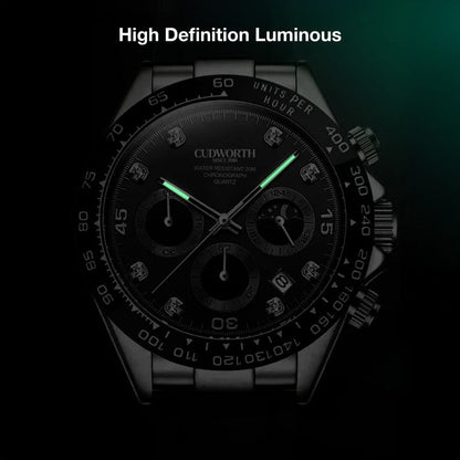 Cudworth Apex Chronograph Jet Black & Silicone
