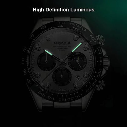 Cudworth Apex Chronograph Silver & Silicone