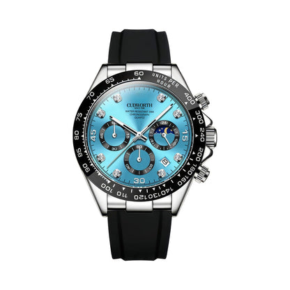 Cudworth Apex Chronograph Turquoise & Silicone