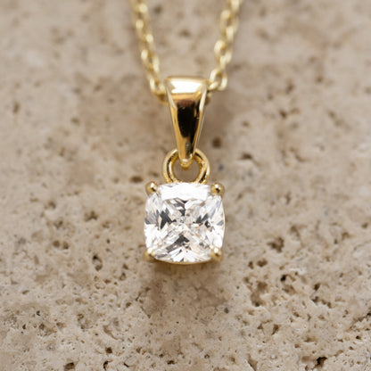 Cushion Diamond Necklace
