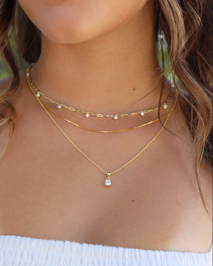 Cushion Diamond Necklace