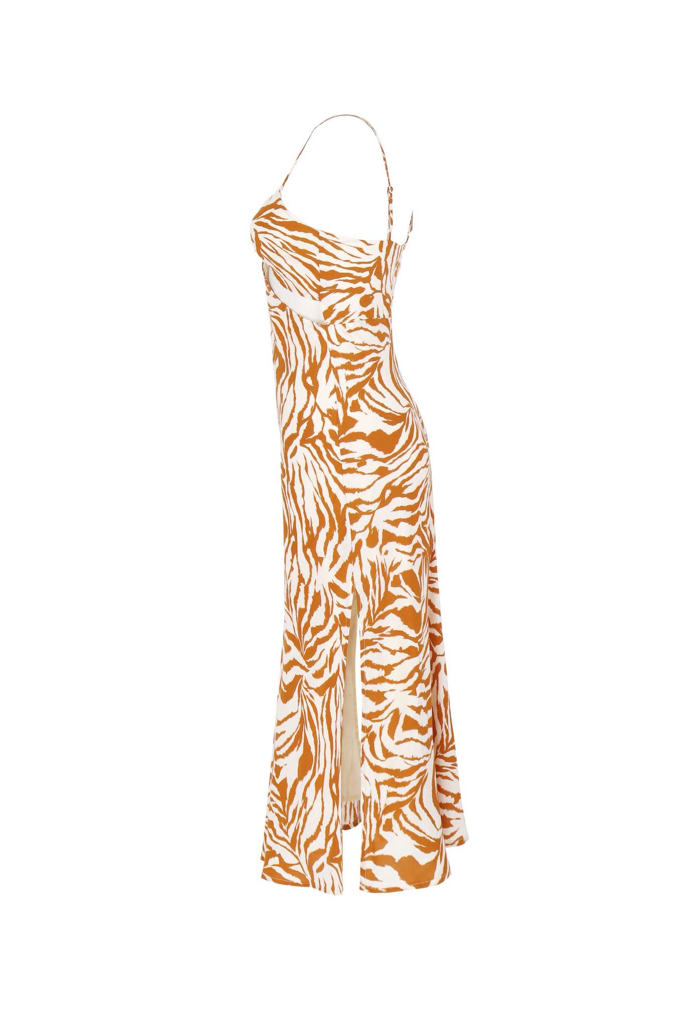 Maya Tan Zebra Print Midi Dress