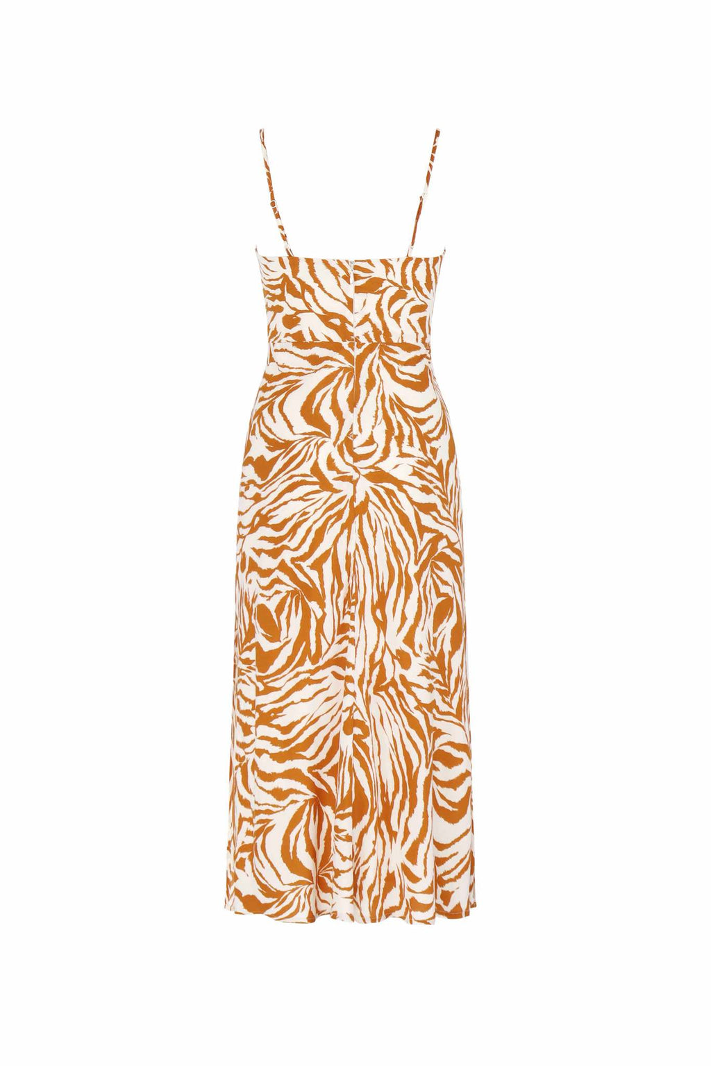 Maya Tan Zebra Print Midi Dress