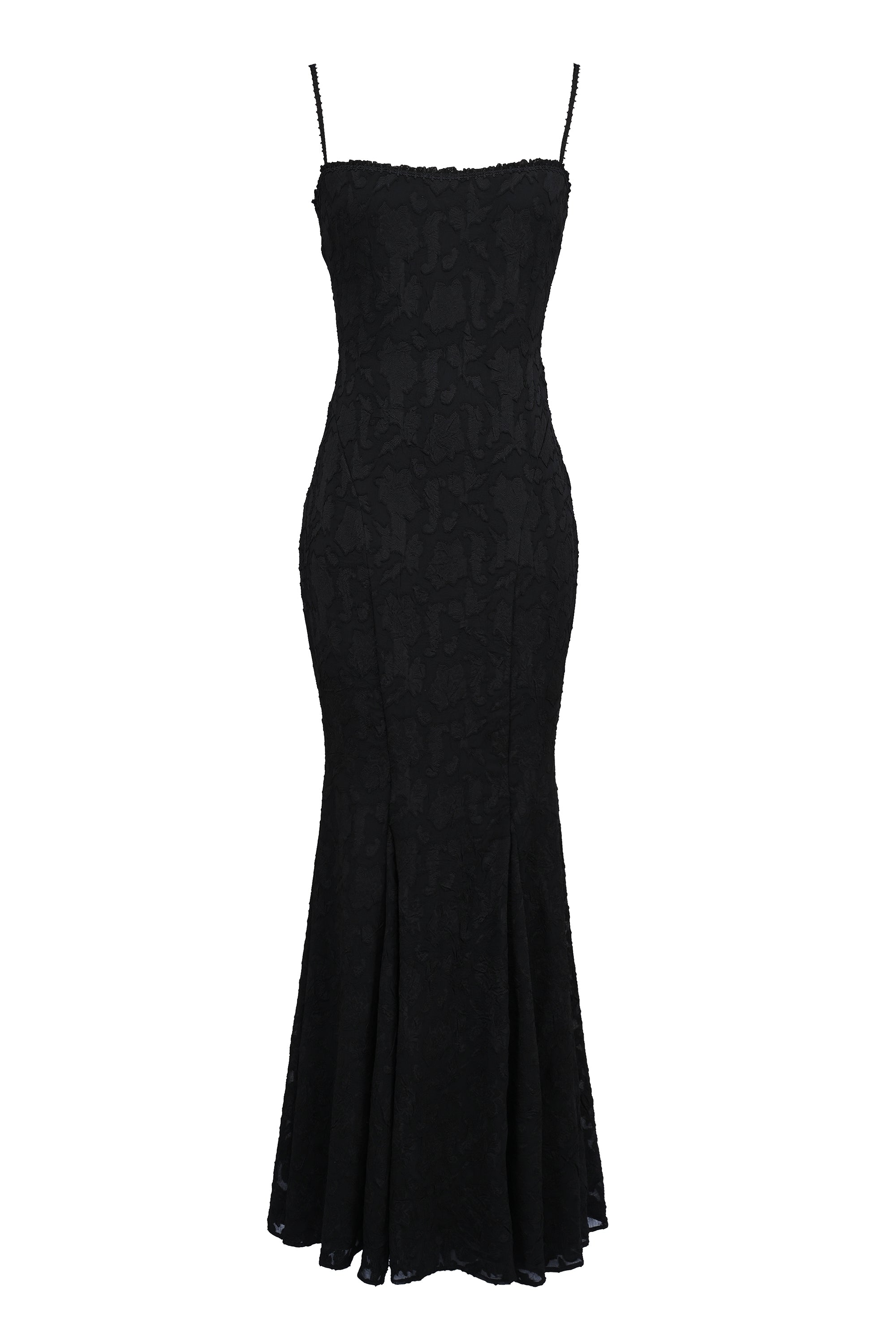 black lace maxi dress