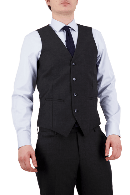 D5 - Charcoal Saul Waist Coat - Harrys for Menswear