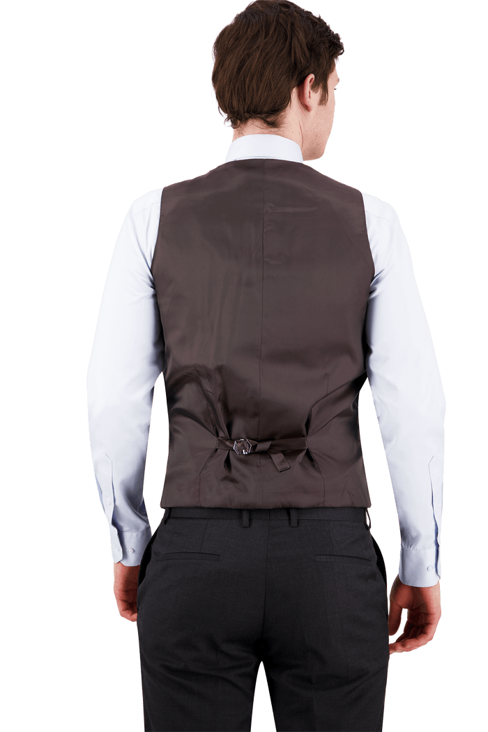 D5 - Charcoal Saul Waist Coat - Harrys for Menswear