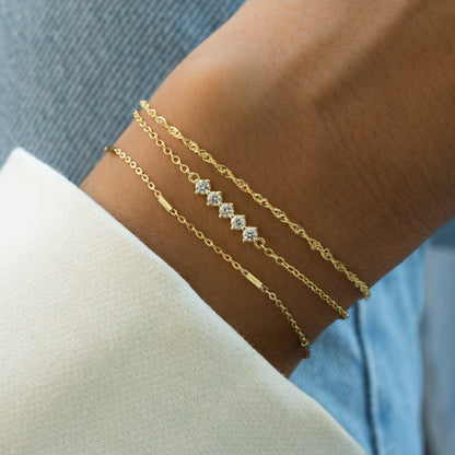 5 Stone Diamond Bracelet