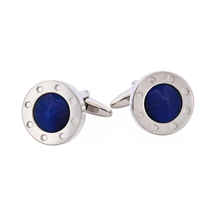 Dark Blue Cat's Eye Cufflinks
