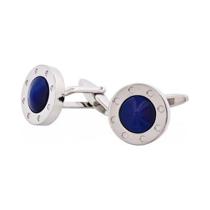 Dark Blue Cat's Eye Cufflinks