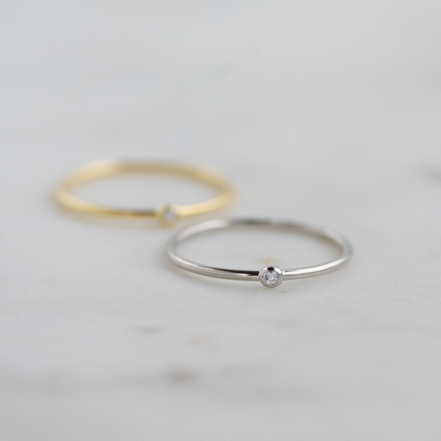 Tiny Solitaire Stacking Ring
