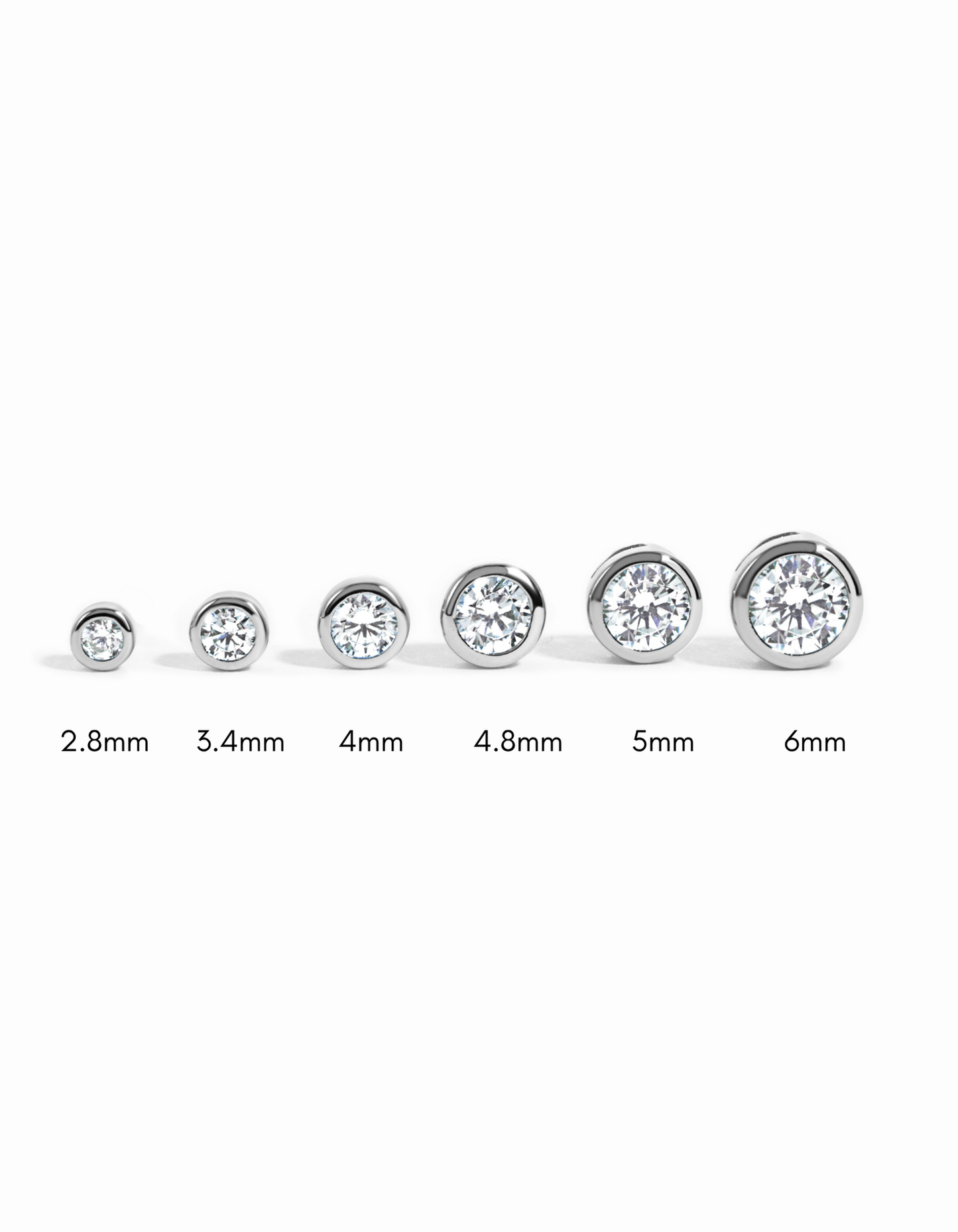Bezel Stud Earrings