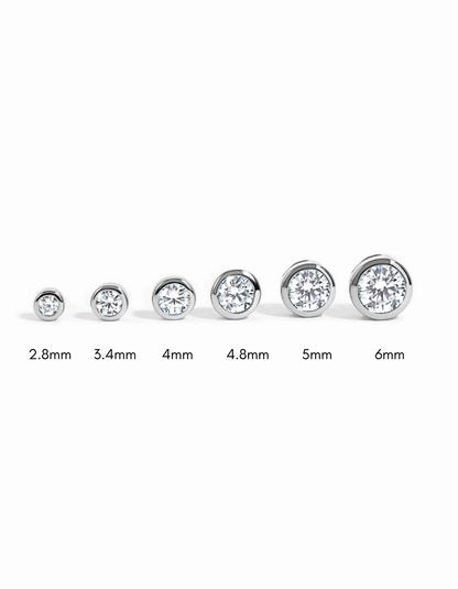 Bezel Stud Earrings