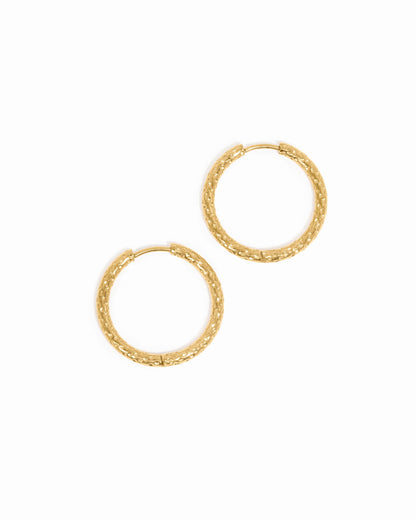 Violet Textured Hoops