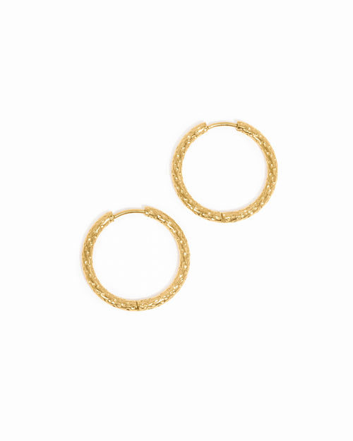Violet Textured Hoops