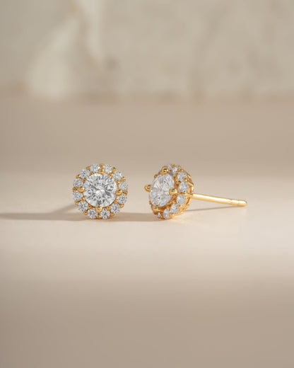 Diamond Halo Studs