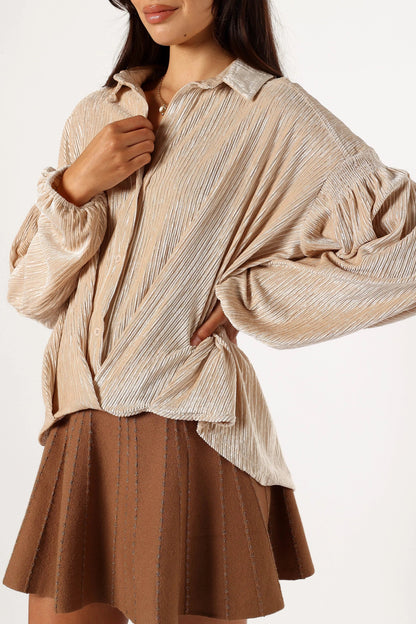 Cadence Long Sleeve Top - Cream
