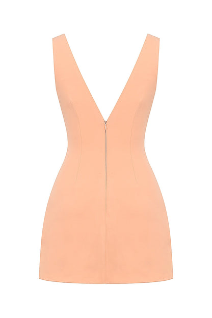 sorbet plunge mini dress