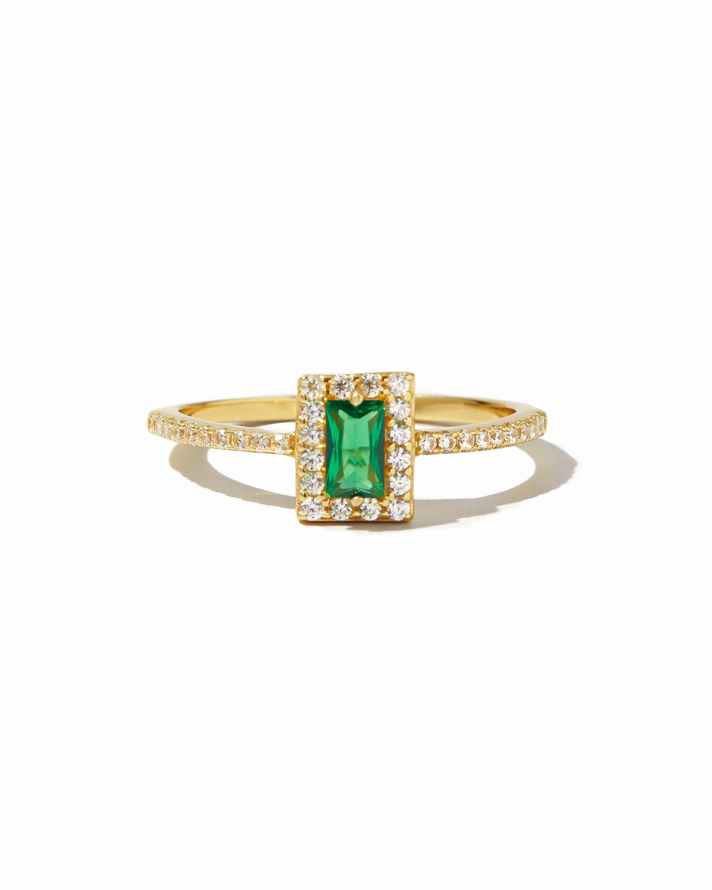 Emerald CZ Ring