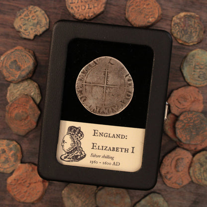 England, Queen Elizabeth I (Tudor), Silver Shilling - 1560 to 1600 CE - Medieval England