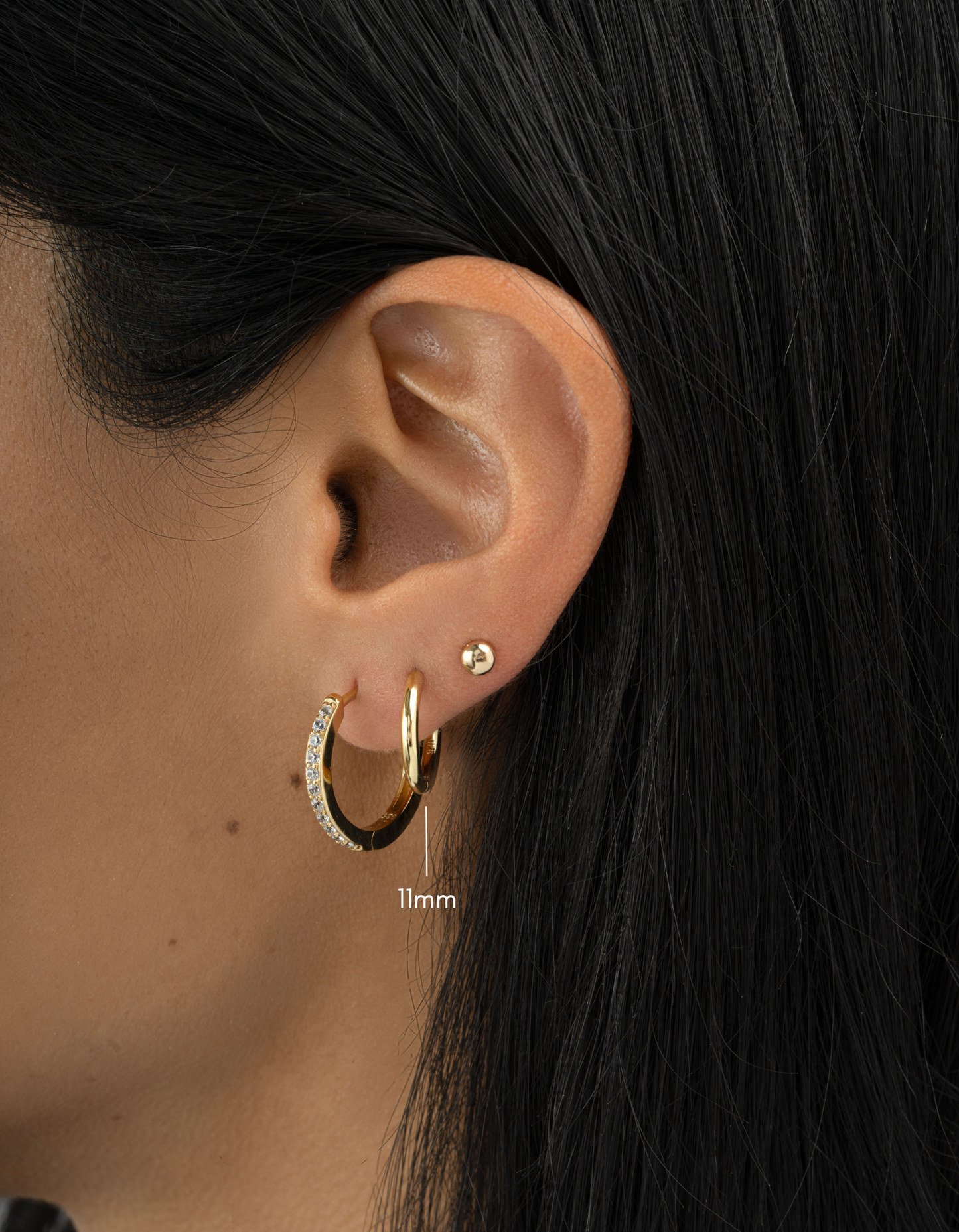 11mm Minimalist Small Hoop Earrings