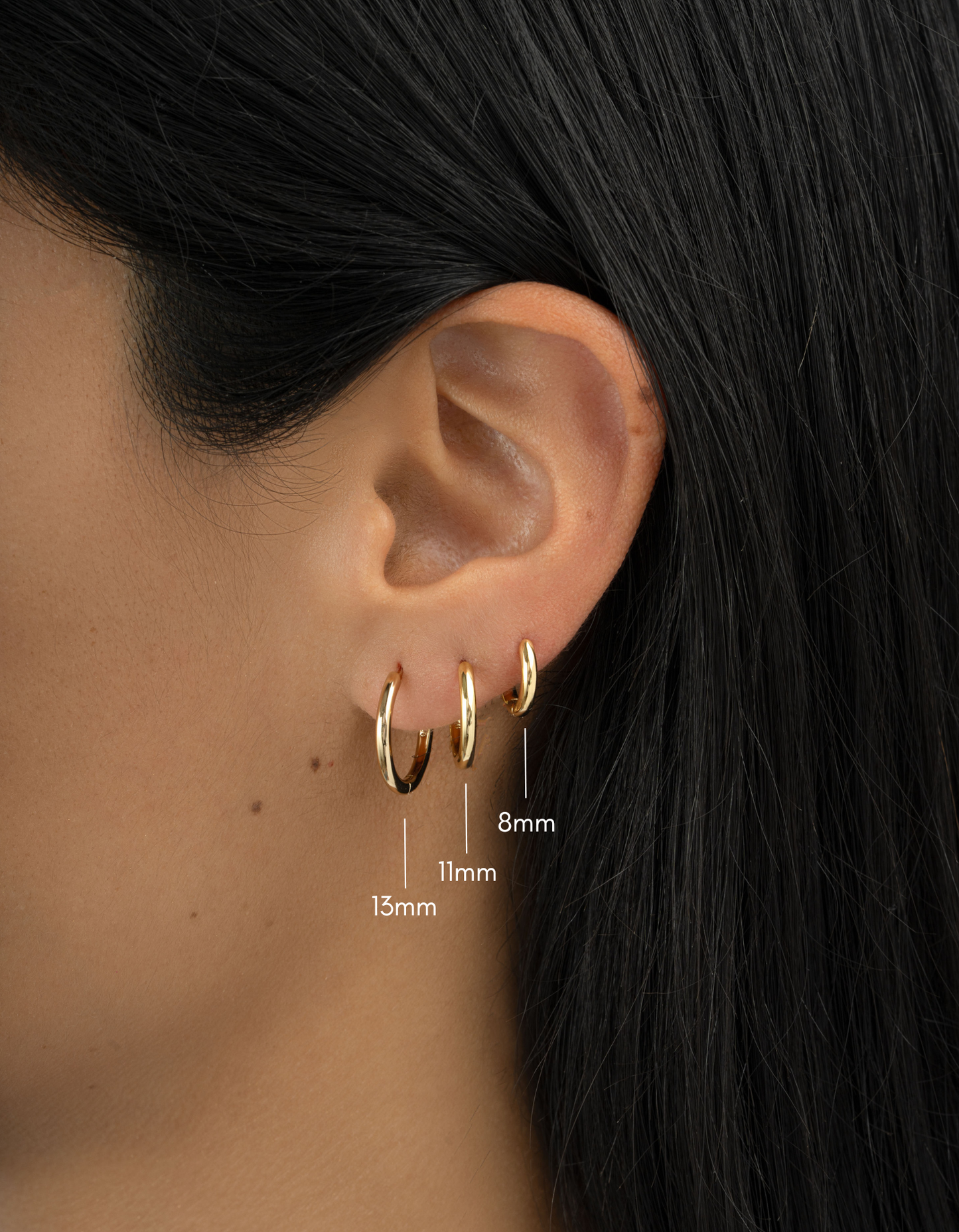 3 Hoop Earrings Set