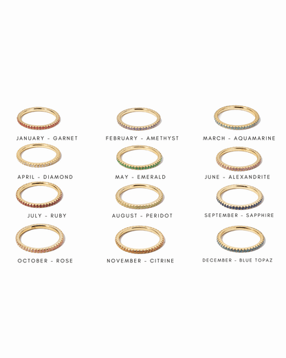 Sapphire Birthstone Eternity Rings
