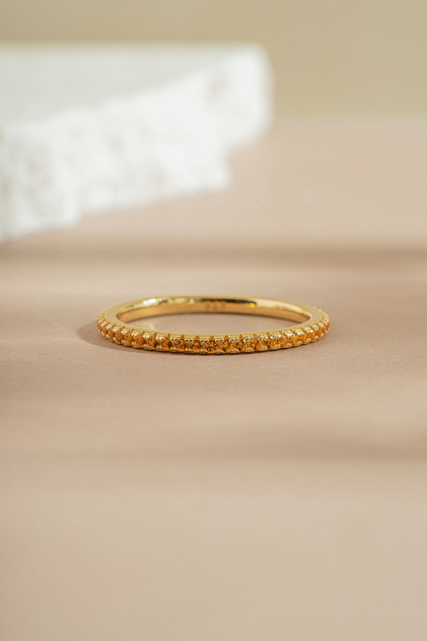 Citrine Birthstone Eternity Rings